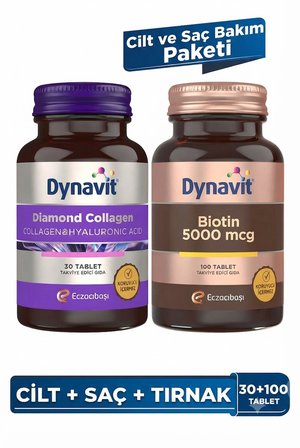 Dynavit Biotin 5000 mcg 100 Tablet x2 – Saç & Cilt