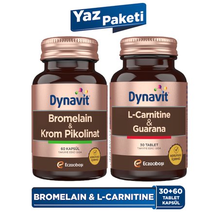 Dynavit  Bromelain & L-Carnitine Yaz Paketi - Bromelain, Krom Pikolinat, L-Carnitine, Guarana
