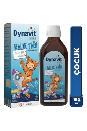 Dynavit Kids Portakal Aromalı Balık Yağı 150 ml X2 - Çocuklar Için 1300MG Balık Yağı, Omega-3, Epa, Dha