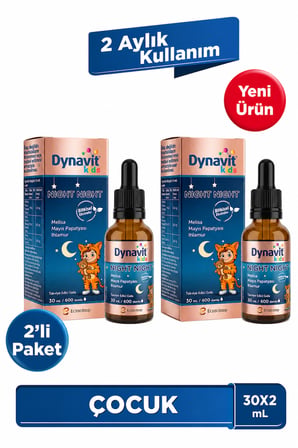 Dynavit Kids Night Night Damla 30ML X2 – Çocuklar Için Melisa, Mayıs Papatyası, Ihlamur - Uyku