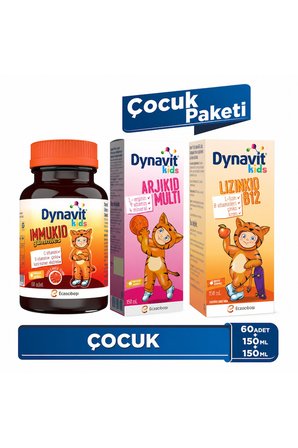 Dynavit Kids Immukid Gummies & Arjikid & Lizinkid - Çocuk Paketi