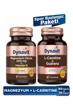 Dynavit Magnesium Citrate 200 Mg & L-Carnitine Guarana - Spor Paketi