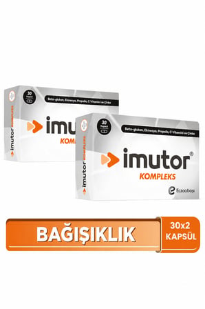 Imutor Kompleks 30 Kapsülx2 – Beta Glukan, Ekinezya, Propolis, C Vitamini, Çinko - Bağışıklık