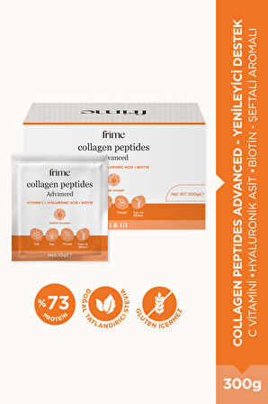 Frime Collagen peptides + Collagen Peptides Advanced – Onarıcı & Yenileyici, Biotin ve C Vitamini Takviyesi
