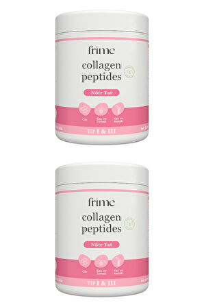 Frime Collagen Peptides – Onarıcı Destek – Katkısız İçerik – Nötr Tat – 300 Gr x 2 Adet
