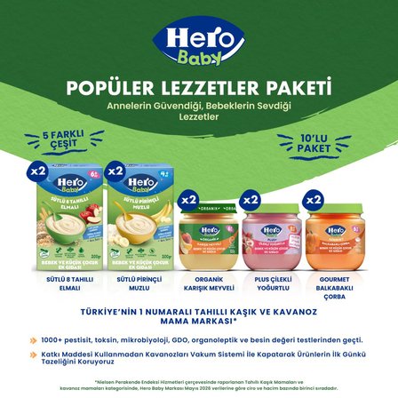 Hero Baby Tanışma Paketi - 10'lu Kaşık & Kavanoz Mama Seti