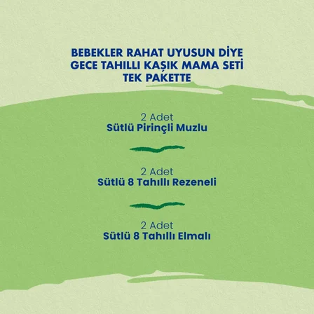 Hero Baby Tahıllı Gece Serisi Kaşık Mama x6 Adet Karma Deneme Paketi