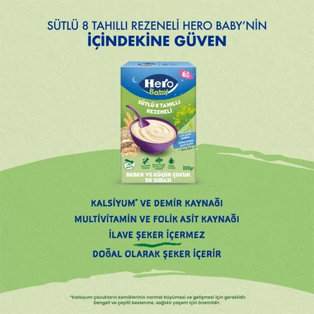 Hero Baby Tahıllı Gece Serisi Kaşık Mama x6 Adet Karma Deneme Paketi