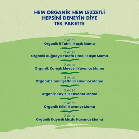 Hero Baby Organik Serisi Kaşık Mama & Kavanoz Mama Karma Deneme Seti 14'lü