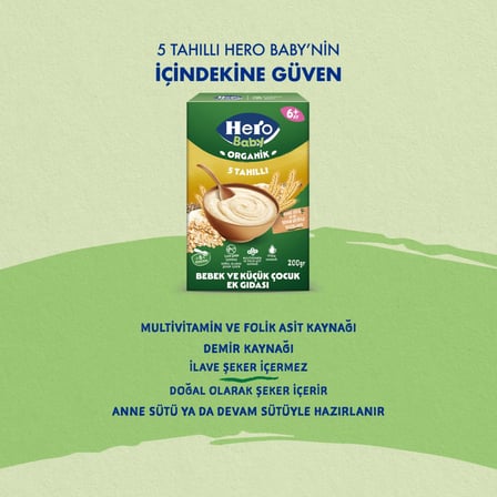 Hero Baby Organik Serisi Kaşık Mama & Kavanoz Mama Karma Deneme Seti 14'lü