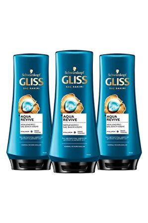 Gliss Aqua Revive Hyaluron ve Deniz Yosunu içeren Nemlendirici Saç Kremi 360 ml x 3 Adet