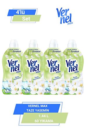 VERNEL MAX TAZE YASEMİN  1.44L 60 YIKAMA  4'lü  Set