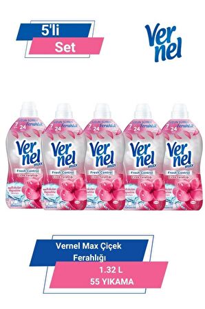 VERNEL MAX ÇİÇEK FERAHLIĞI 1.32L 55 YIKAMA  5'li Set