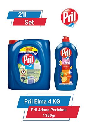 PRİL LİMON 4 KG & PRİL ADANA PORTAKALI 1350gr 2'li Set