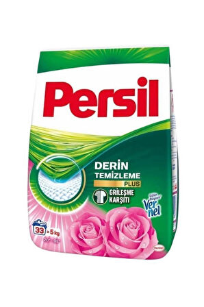 Persil Toz Gül Derinlemesine Temizleme Grileşme Karşıtı  5kg 33 Yıkama 2'li Set 