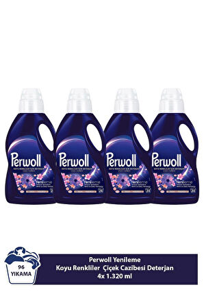 Perwoll Yenileme Koyu Renkliler Çiçek Cazibesi  4x 1.485 ml 96 Yıkama  
