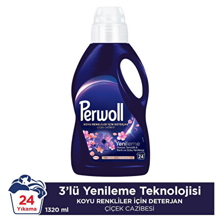 Perwoll Yenileme Koyu Renkliler Çiçek Cazibesi  4x 1.485 ml 96 Yıkama  