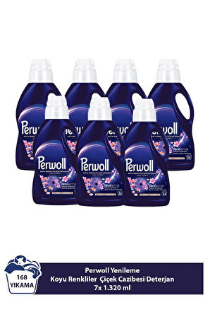 Perwoll Yenileme Koyu  Renkliler Çiçek Cazibesi  7x 1.485 ml 168 Yıkama  