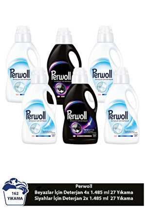 Perwoll Yenileme Beyazlar 4x 1.485 ml 27 Yıkama & Siyahlar 2x  1.485 ml 27 Yıkama 6'lı Set (162Yıkama )