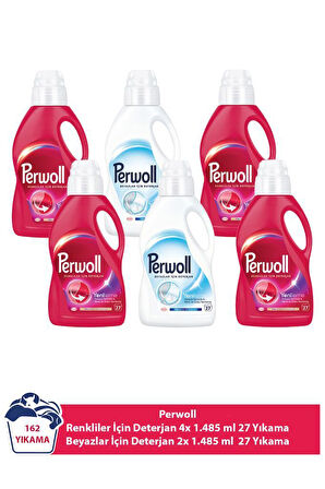 Yenileme Renkliler 4x1.485 ml 27 Yıkama & Beyazlar 2x 1.485 ml 27 Yıkama 6'lı Set(162Yıkama)