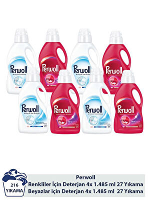 Yenileme Renkliler 4x 1.485 ml 27 Yıkama & Beyazlar 2x 1.485 ml 27 Yıkama 6'lı Set (162Yıkama )