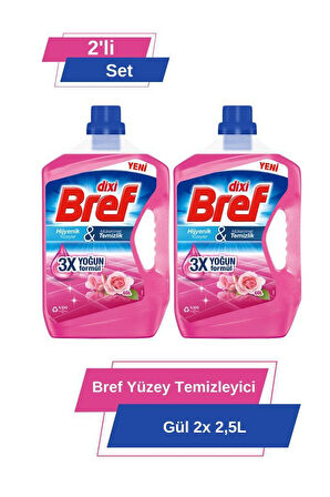 Bref  Yüzey Temizleyici  Gül 2x 2.5L 2'li Set 