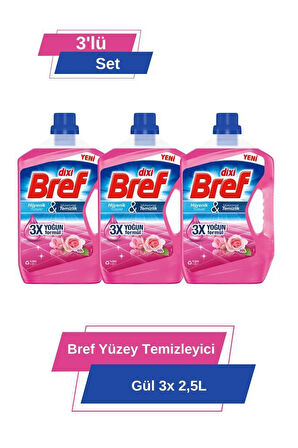 Bref  Yüzey Temizleyici  Gül 3x 2.5L 3'lü Set 