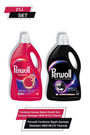 Perwoll Sıvı Çamaşır Deterjanı Siyahlar +Perwoll Sıvı Çamaşır Deterjanı Renkliler 3950 ML 2'li Set