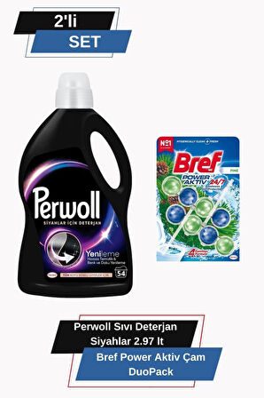 Perwoll Siyahlar İçin 2,97L + Bref Power Aktiv Çam DuoPack Temizlik Seti