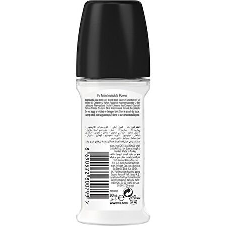 Fa Men Invısıble Power Roll-On 50 Ml X 2 Adet