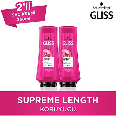 Gliss Supreme Length Uzun Saçlara Özel Saç Kremi 360 ml x 2 Adet