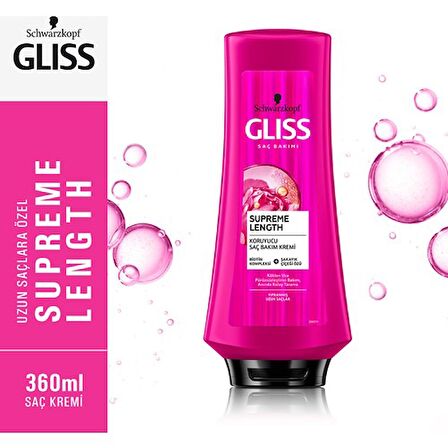 Gliss Supreme Length Uzun Saçlara Özel Saç Kremi 360 ml x 2 Adet