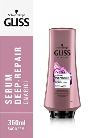 Gliss Deep Repair Onarıcı Tüm Saç Tipleri İçin Bakım Yapan Saç Kremi 2 x 360 ml