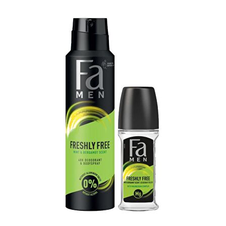 Fa Freshly Free Nane & Bergamot Roll-On 50 Ml + Deosprey 150 Ml