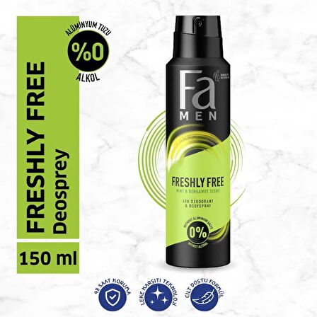 Fa Freshly Free Nane & Bergamot Roll-On 50 Ml + Deosprey 150 Ml