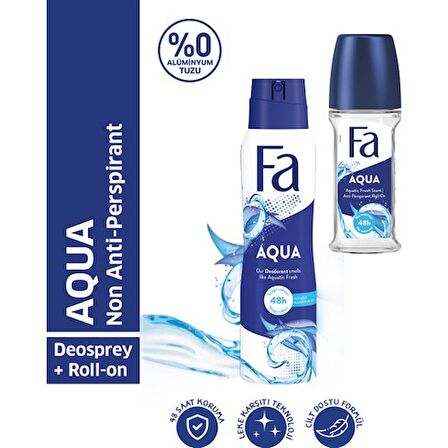 Fa Aqua Roll-On 50 Ml + Fa Deosprey Aqua 150 ml 