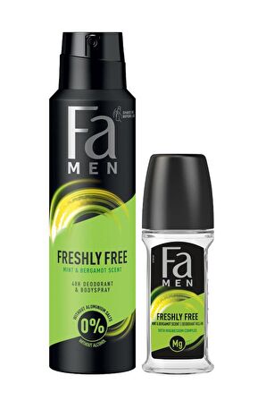 Fa Men Roll-On Mint & Bergamot 50ml + Fa Men Deosprey Mint & Bergamot 150 Ml