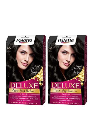 Palette Deluxe 1-0 Siyah X 2 Adet Saç Boyası