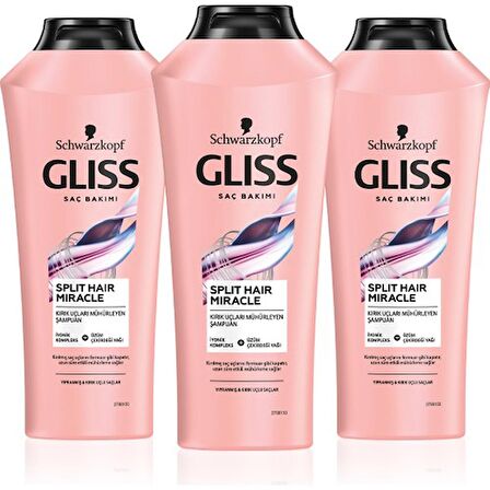 Gliss Split Hair Miracle Şampuan 360 Ml x 3 Adet