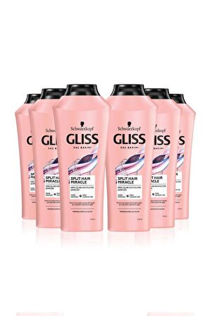 Gliss Split Hair Miracle Şampuan 360 Ml x 6 Adet