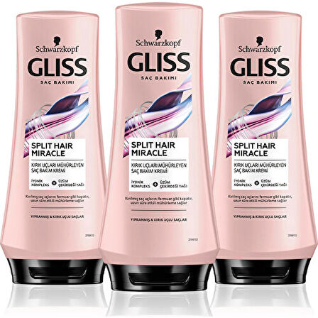 Gliss Split Hair Miracle Saç Kremi 360 Ml x 3 Adet