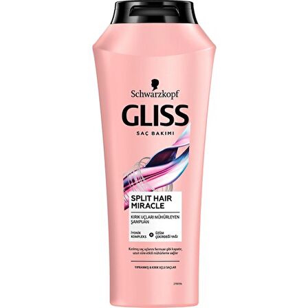 Gliss Split Hair Miracle Şampuan 500 Ml X 2 Adet + Split Hair Miracle Saç Kremi 360 Ml