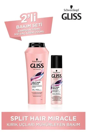 Split Hair Miracle Şampuan 500 ml Split Hair Miracle Sıvı Saç Kremi 200 ml