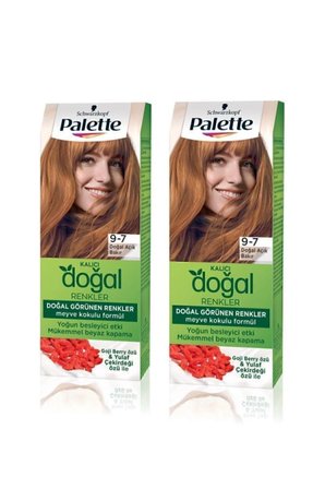 Kalıcı Doğal Renkler  9-7 Doğal Açık Bakır Goji Berry Özü Saç Boyası
 X 2 Adet