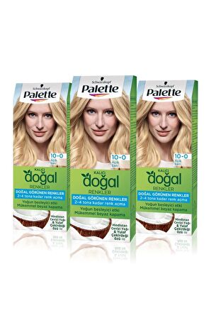 Palette Kalıcı Doğal Renkler Saç Boyası 10-0 Açık Papatya X 3 Adet