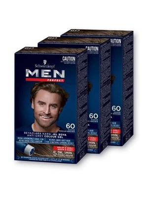 Men Perfect Saç Boyası 60 - Kahve X 3 Adet