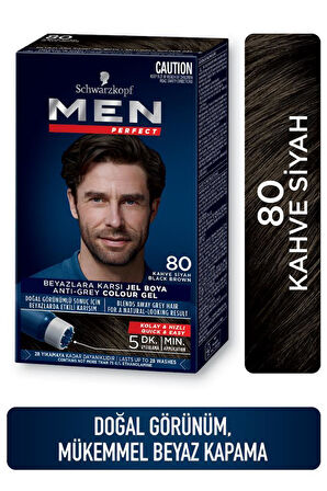 Men Perfect Saç Boyası 80 - Kahve Siyah X 3 Adet