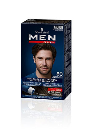 Men Perfect Saç Boyası 80 - Kahve Siyah X 3 Adet