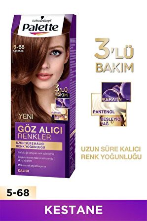 Palette Göz Alıcı Renkler 5-68 Kestane x 2 Adet