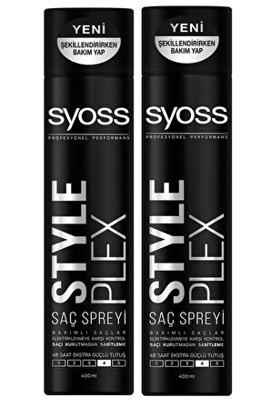 Syoss 2'li Style Plex Saç Spreyi 400 ml 